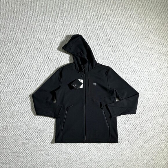 Kolon Sport Men's Hooded Black Jacket - Picture 1 of 9